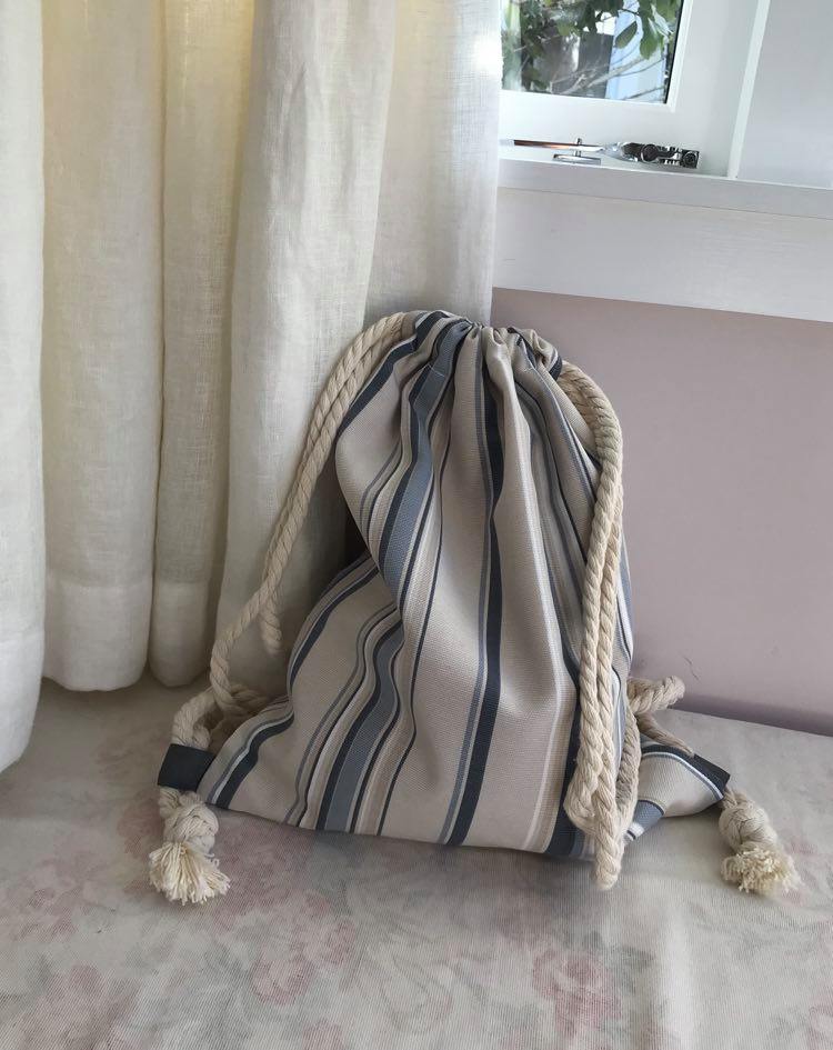 Striped cotton drill - $35