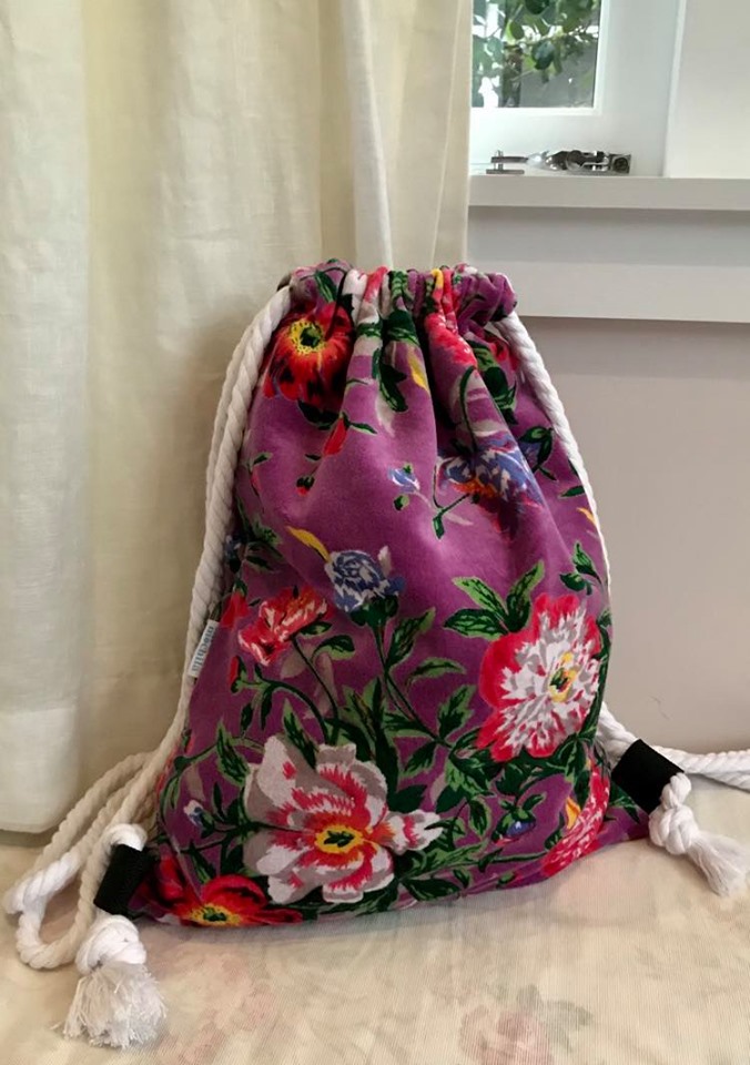 Purple floral velvet - $45